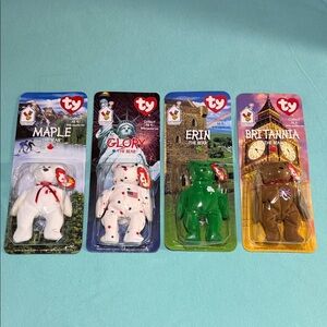 Ty Beanie Babies Bears Collection - Maple, Glory, Erin, Britannia McDonald’s Ty